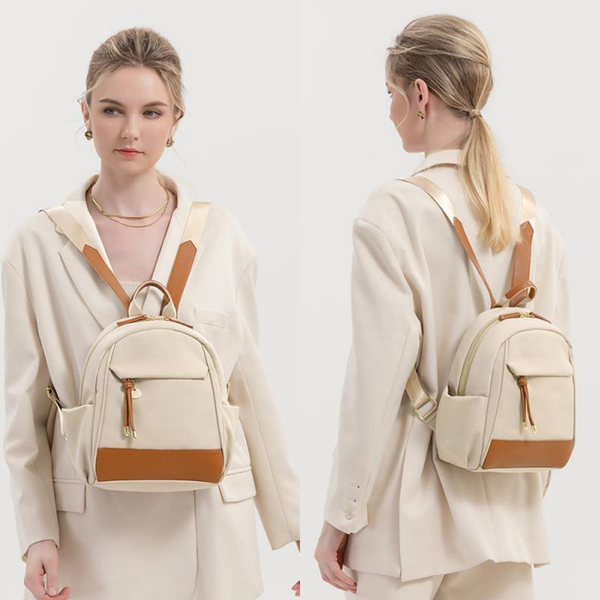 Double Shoulder Women's Oxford Cloth Bag