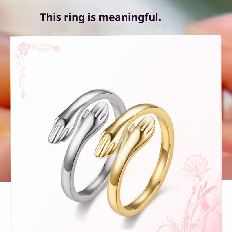 Love's Warm Embrace Titanium Steel Ring