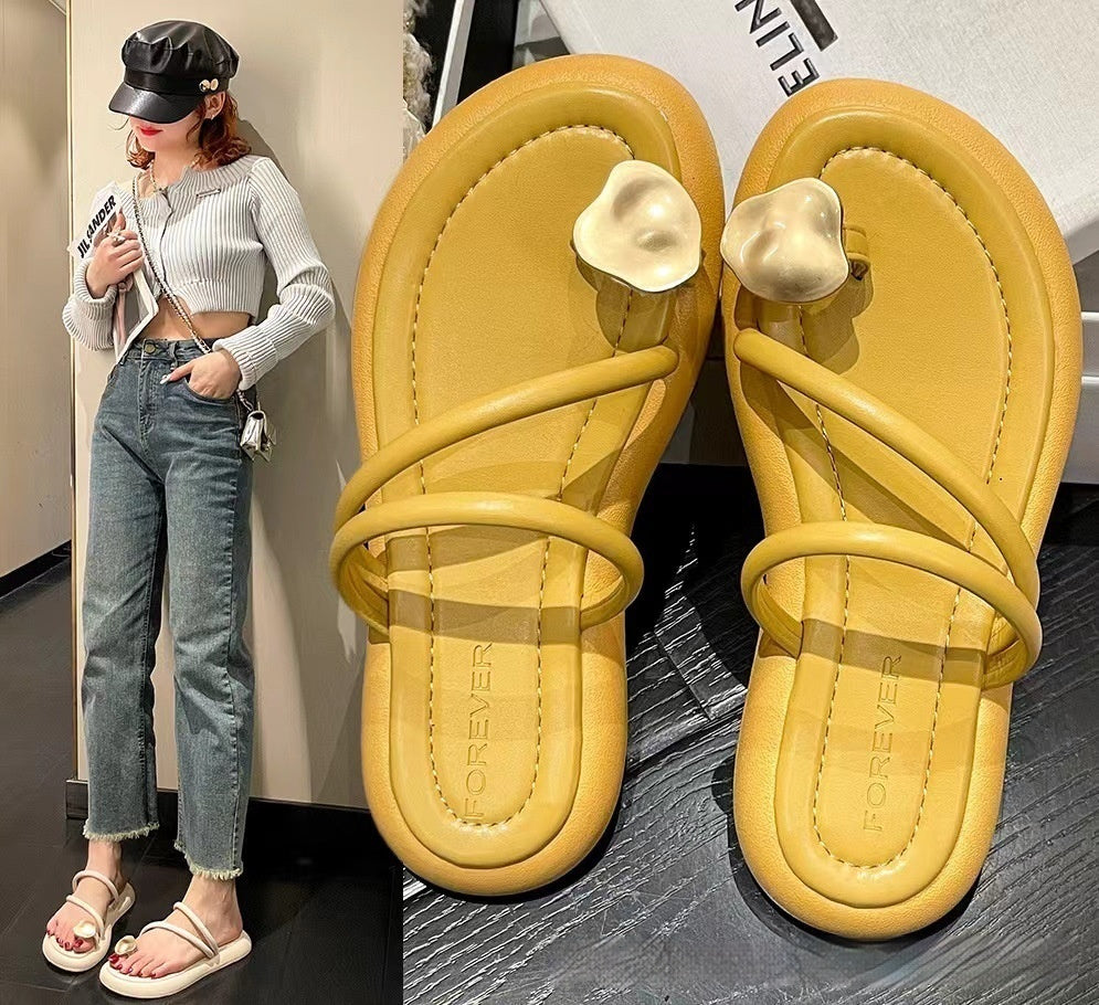 Zapatillas planas estilo hada francés con puntera cerrada para exterior