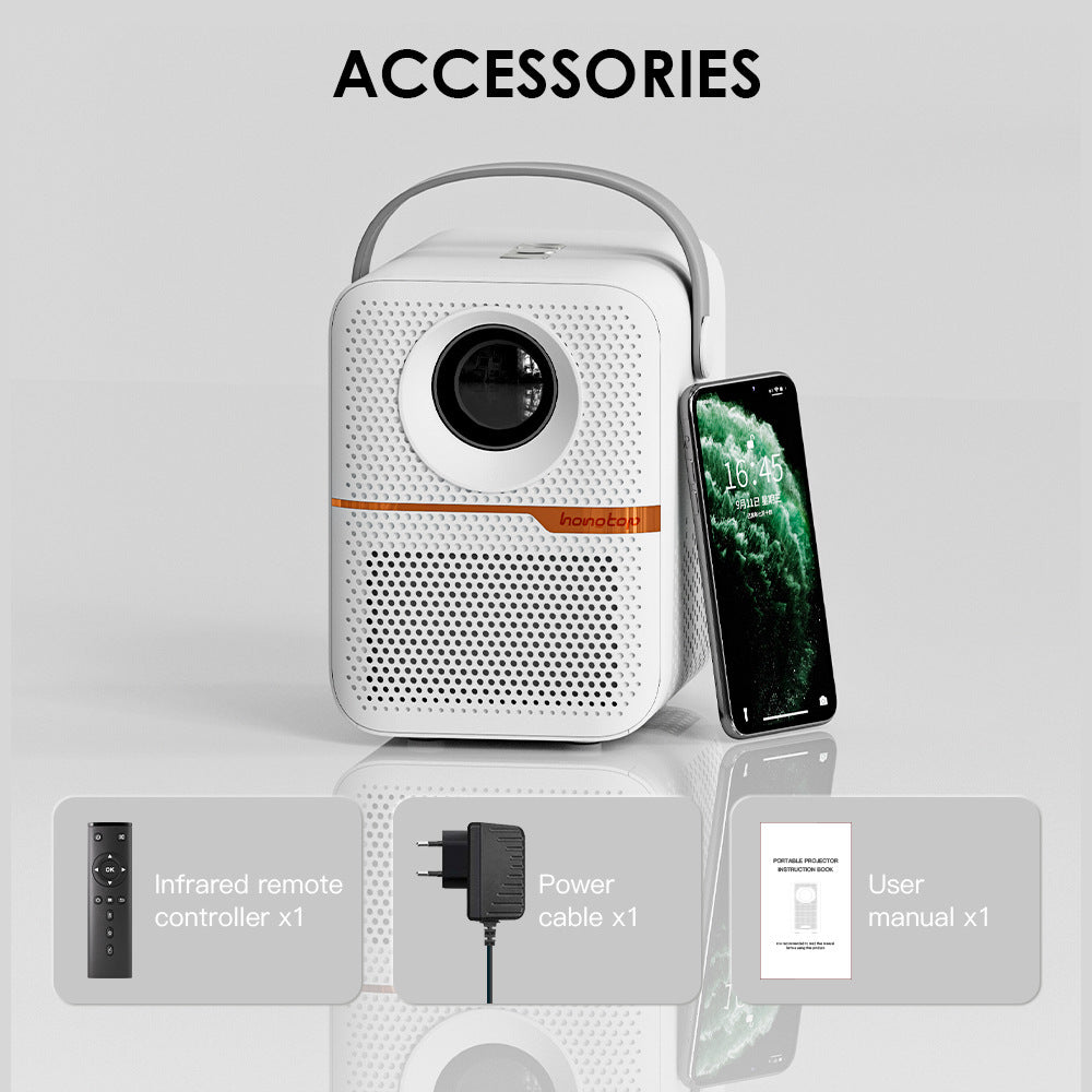 P10 2023 Ny superklar gränsöverskridande hushållsmini bärbar LCD-projektor Android-projektor utomhus