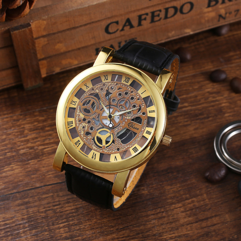 Herrset med stor urtavleklocka, glasögon och plånbok – affärsinspirerad presentlåda