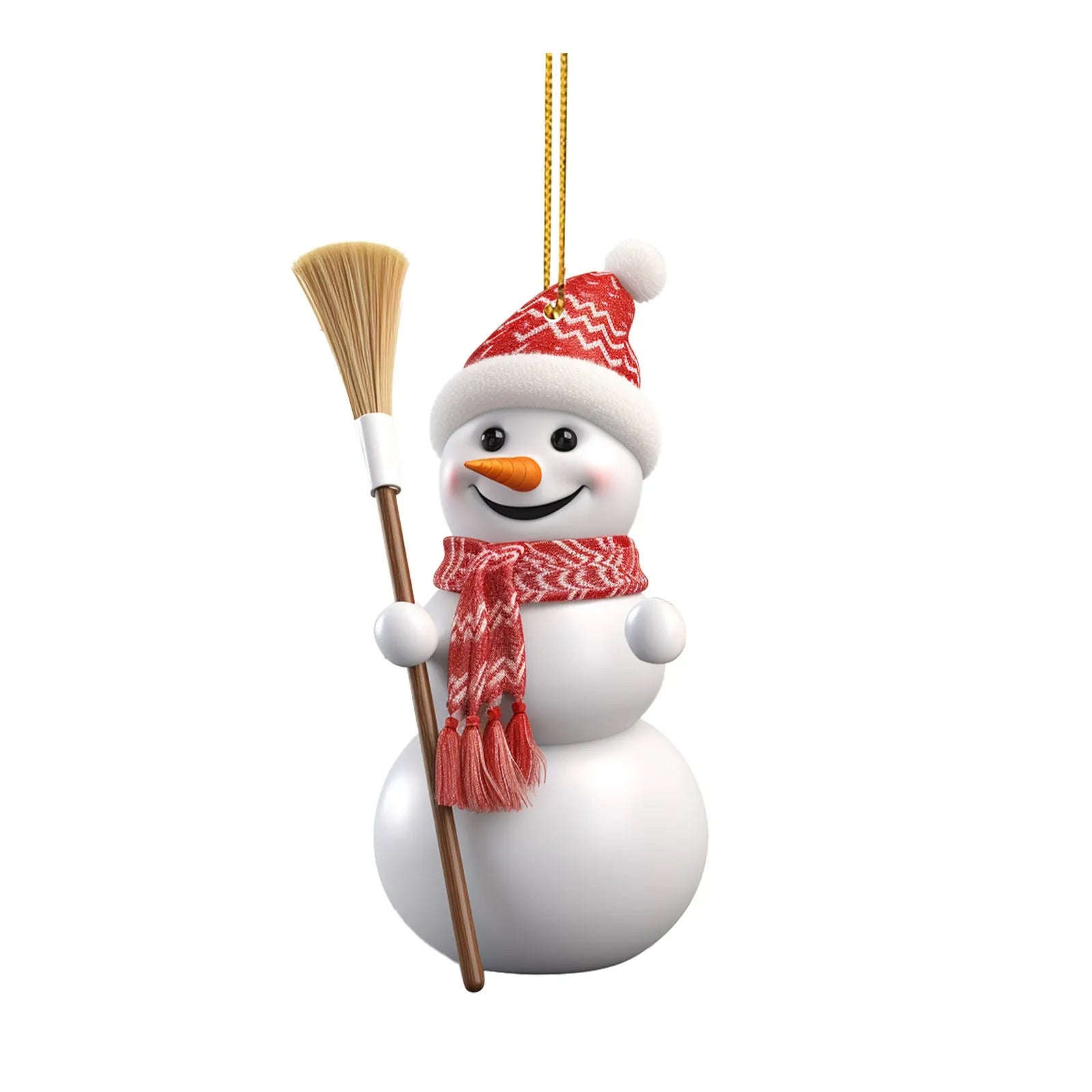 Juldekoration – Snögubbe i Akryl, Hängande Prydnad