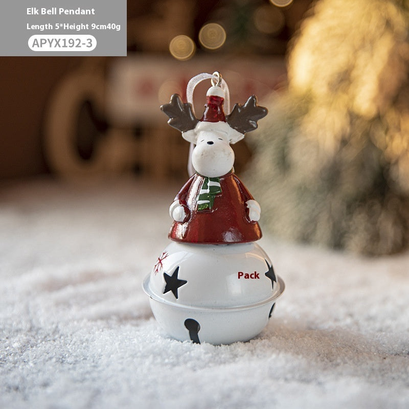 Jul Järnklocka Nordisk Målad Hängsmycke Hartshängen Snögubbe