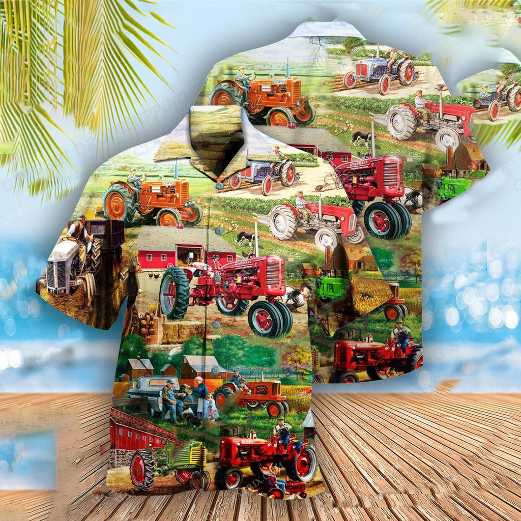 Camisa Casual De Verano Para Hombre Con Estampado De Autobús De Moda
