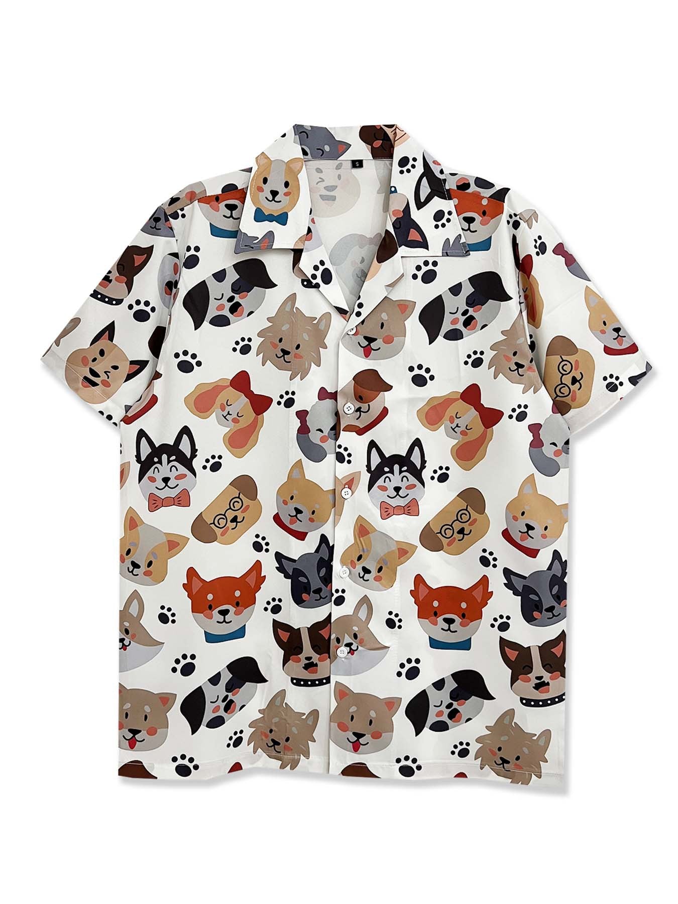 Camisa estampada con estilo vintage retro de dibujos animados