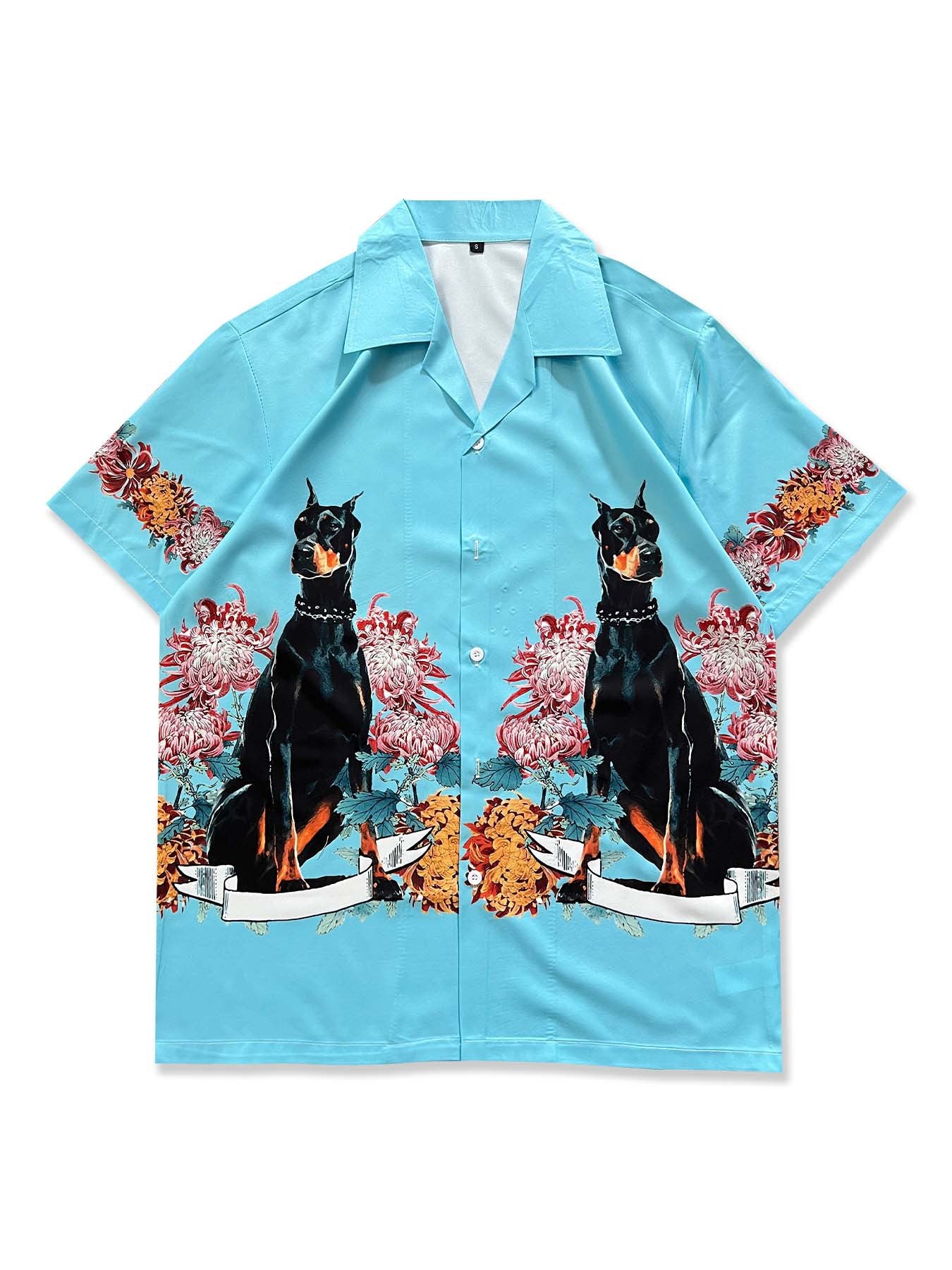 Camisa estampada con estilo vintage retro de dibujos animados