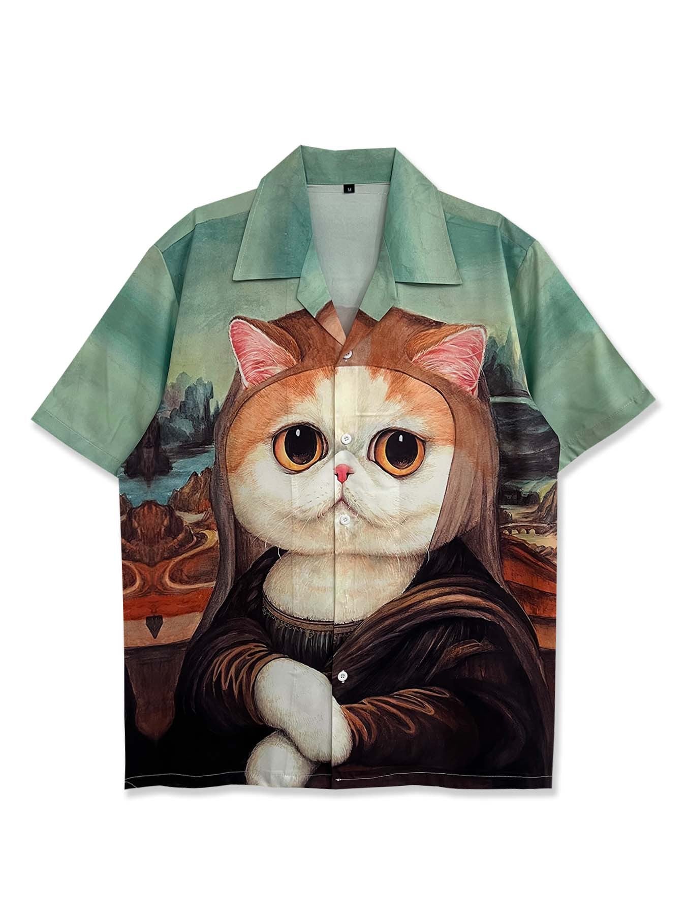 Camisa estampada con estilo vintage retro de dibujos animados