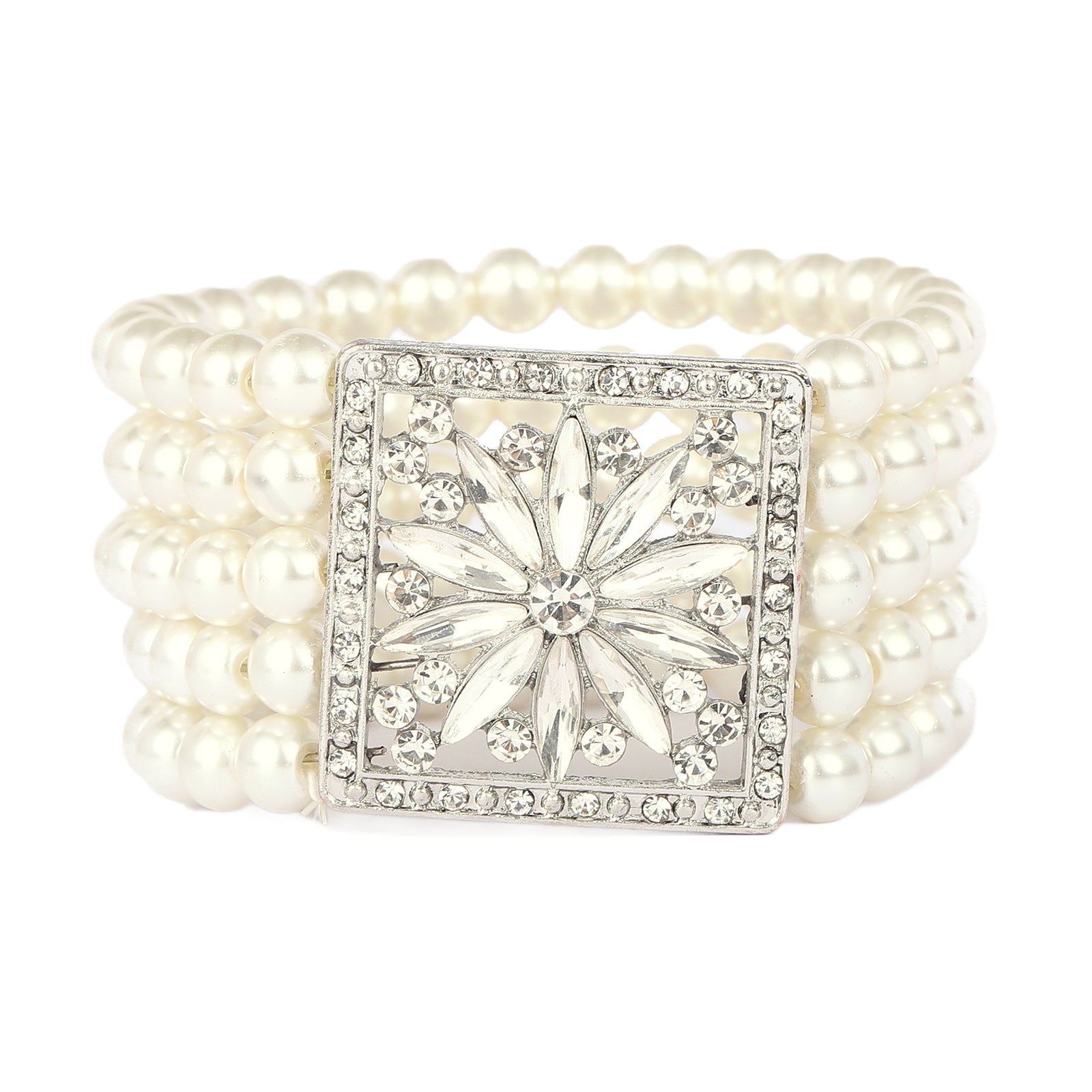Women's Simple Retro Multi-Layer Pearl Diamond Bracelet