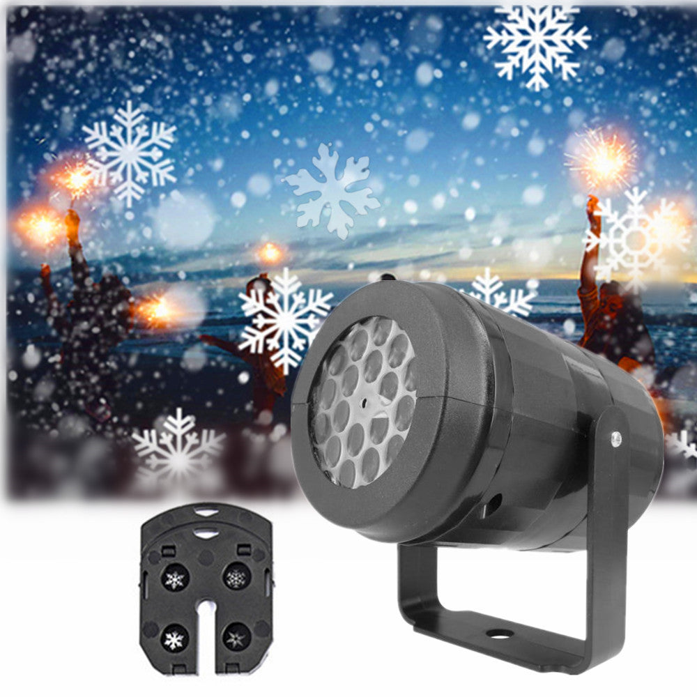 Projecteur LED flocon de neige de Noël – éclairage extérieur et intérieur pour Noël et les fêtes