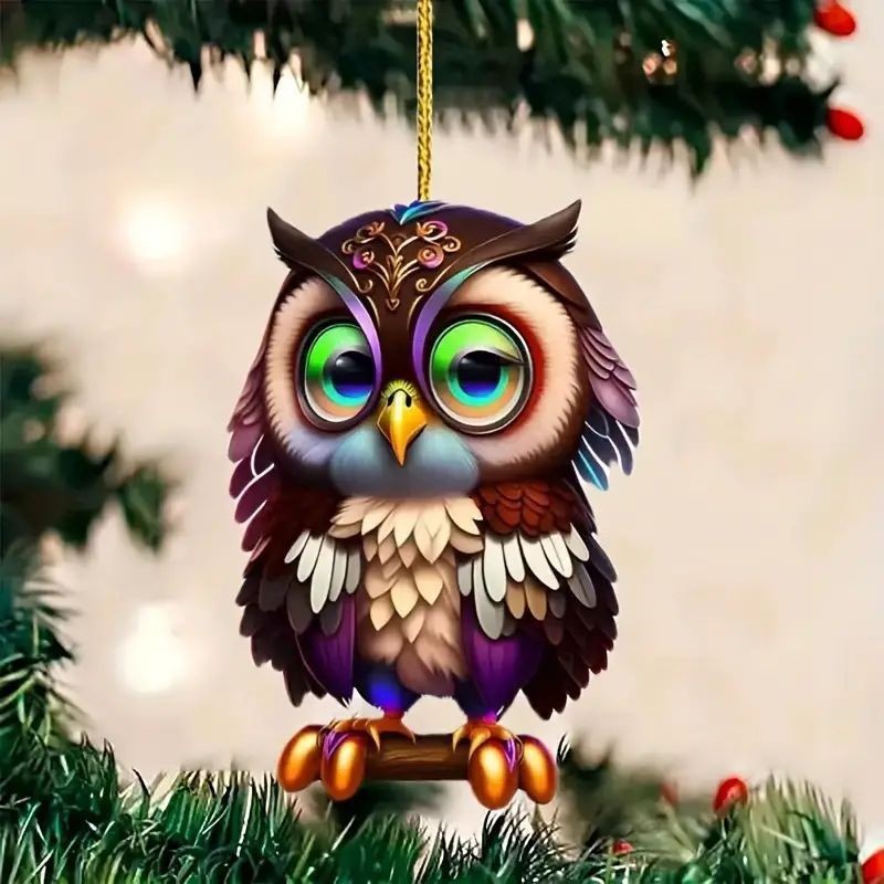 Jul Julgransdekoration Akryl Platta Hängande Dekorationer