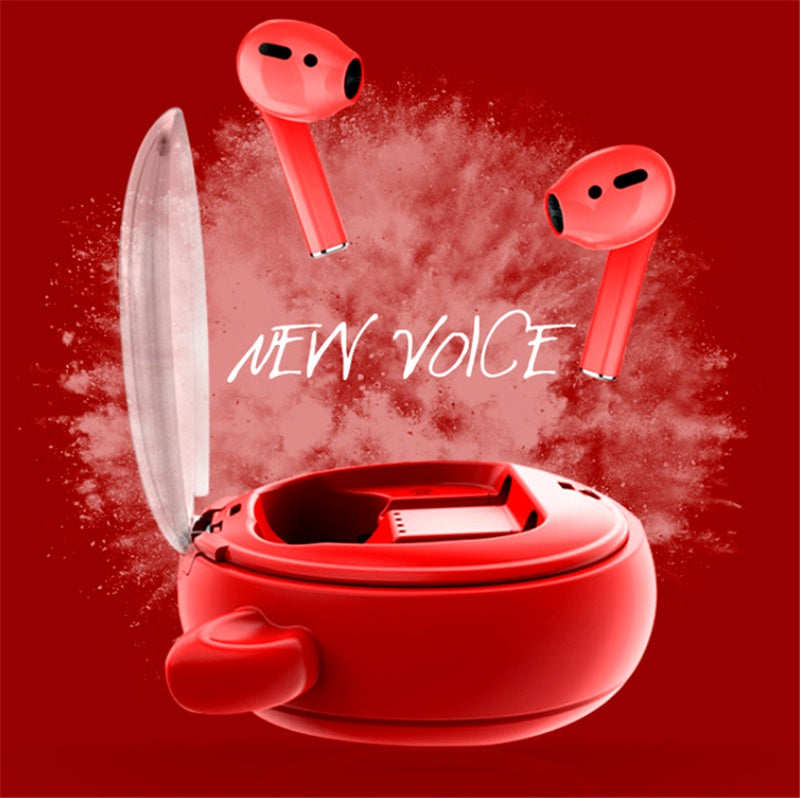 Macaron Red Tws5.0 Trådlöst Bluetooth-headset 