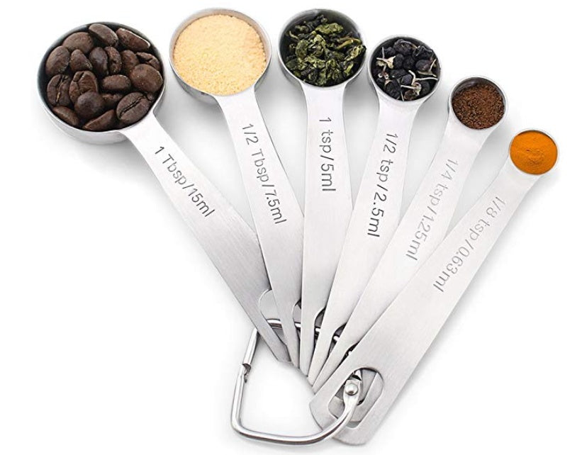 Cucharas medidoras de condimentos de cocina de acero inoxidable