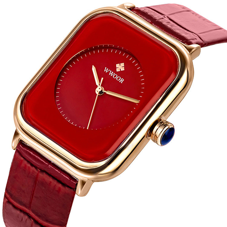 Damklocka – Quartz, Läderband &amp; Vattentät 30M