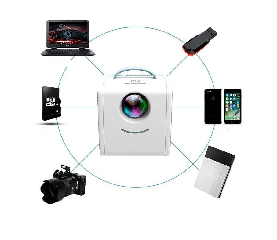 Bärbar projektor för barn med LED-stöd för HD 1080P