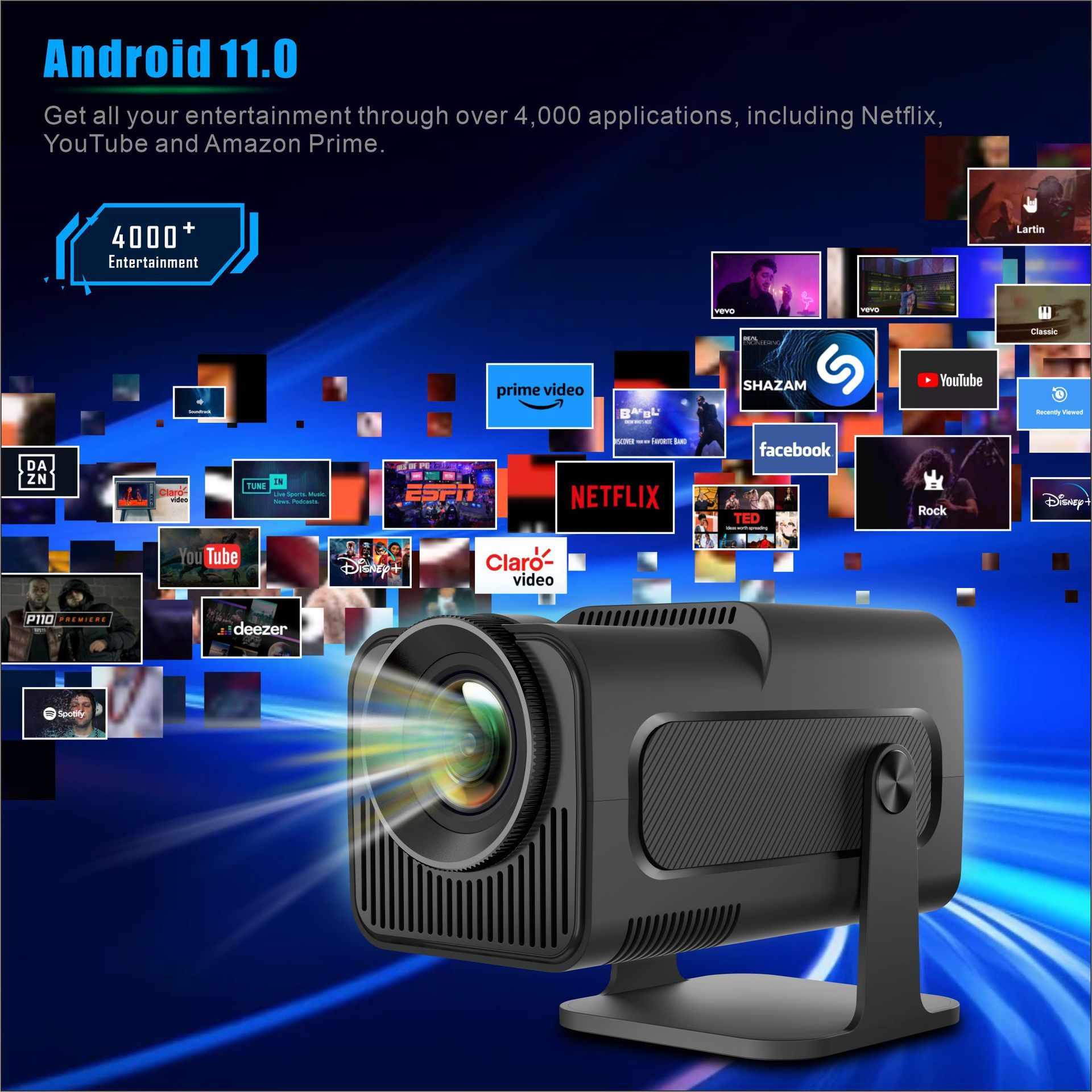 HY320 Android Liten HD Smart Projektor 1080p
