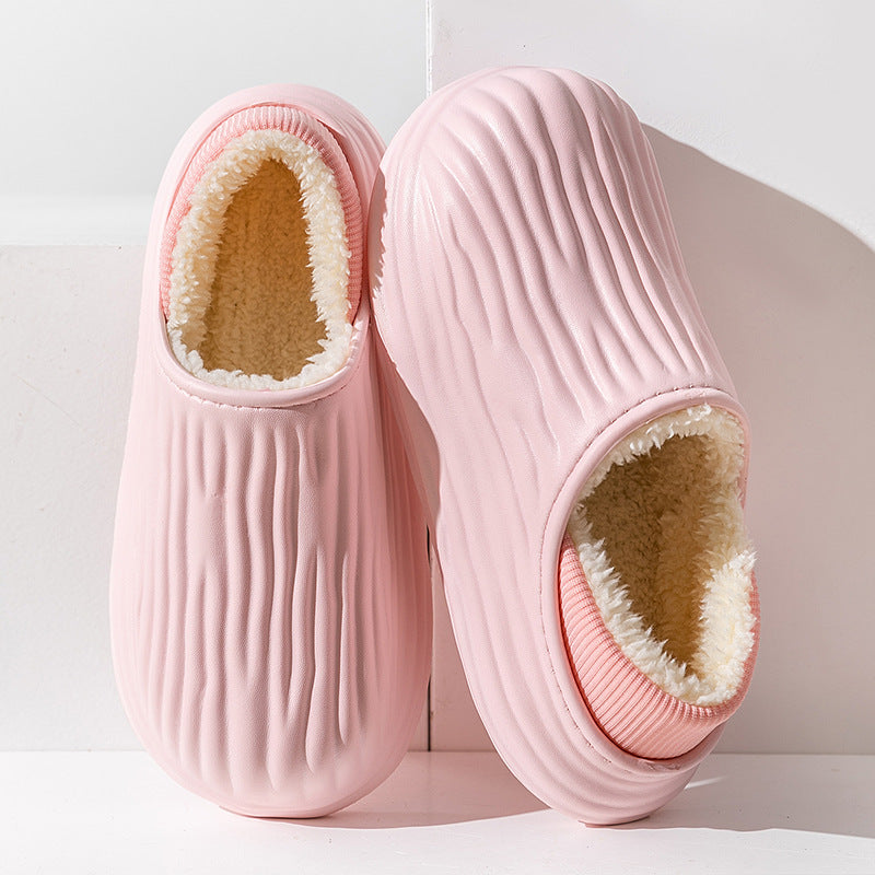 Pantuflas invernales gruesas de moda para mujer, zapatos de interior y exterior, cálidos y afelpados para casa y posparto