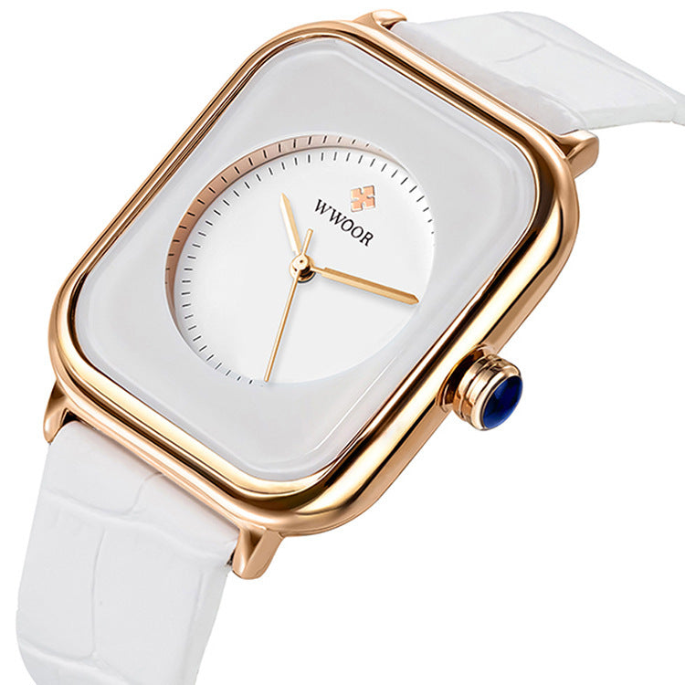 Damklocka – Quartz, Läderband &amp; Vattentät 30M