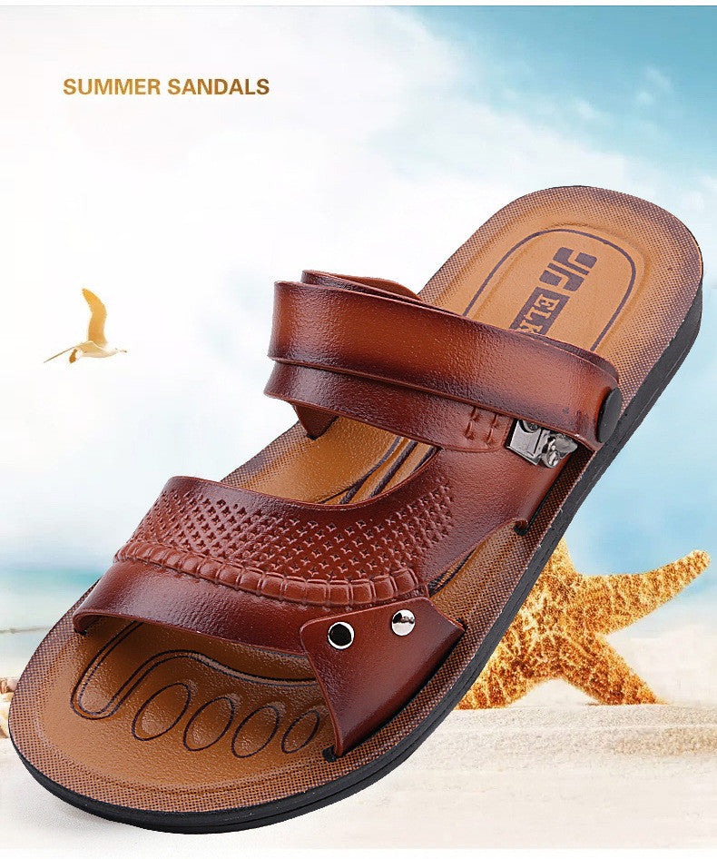 Chanclas de exterior para hombre, informales, de goma, para playa