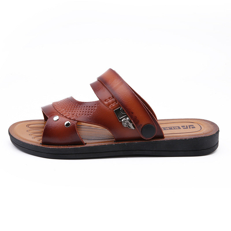 Chanclas de exterior para hombre, informales, de goma, para playa