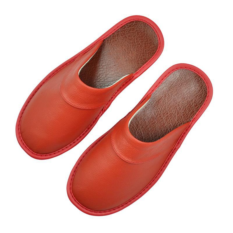 Zapatillas de cuero cerradas para interior y hogar