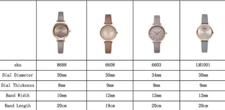 Modern damklocka med kristallarmband i utdragsbar presentlåda