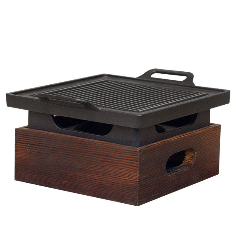 Parrilla de madera estilo coreano para el hogar sin humo