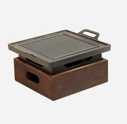 Parrilla de madera estilo coreano para el hogar sin humo
