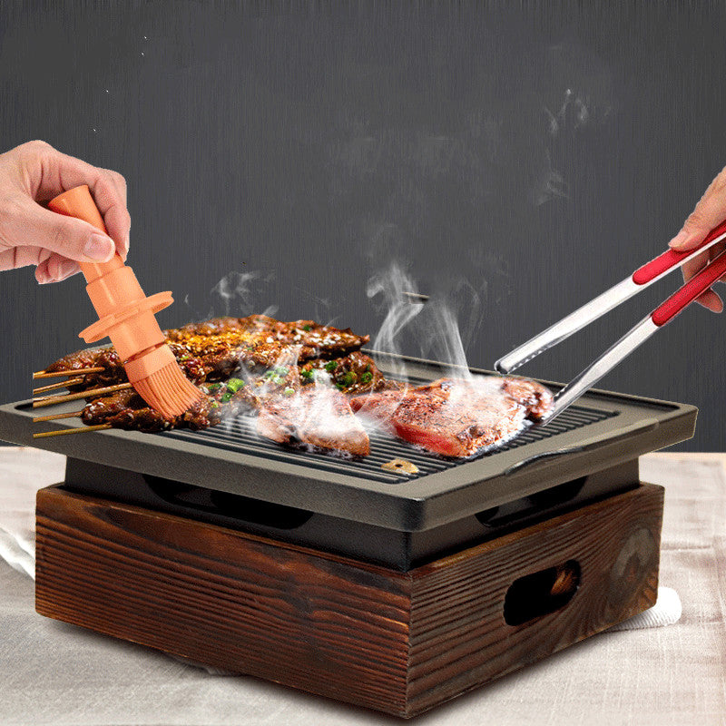 Parrilla de madera estilo coreano para el hogar sin humo