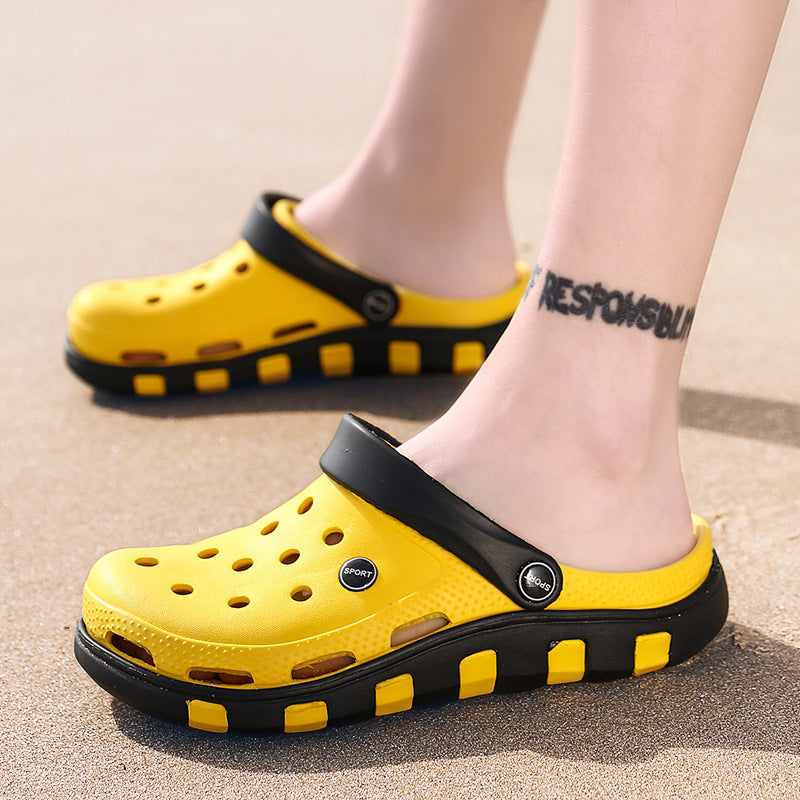 Dois Chinelo e Sandálias Masculinas Tamanho Grande Antiderrapante Moda para Uso Externo na Praia