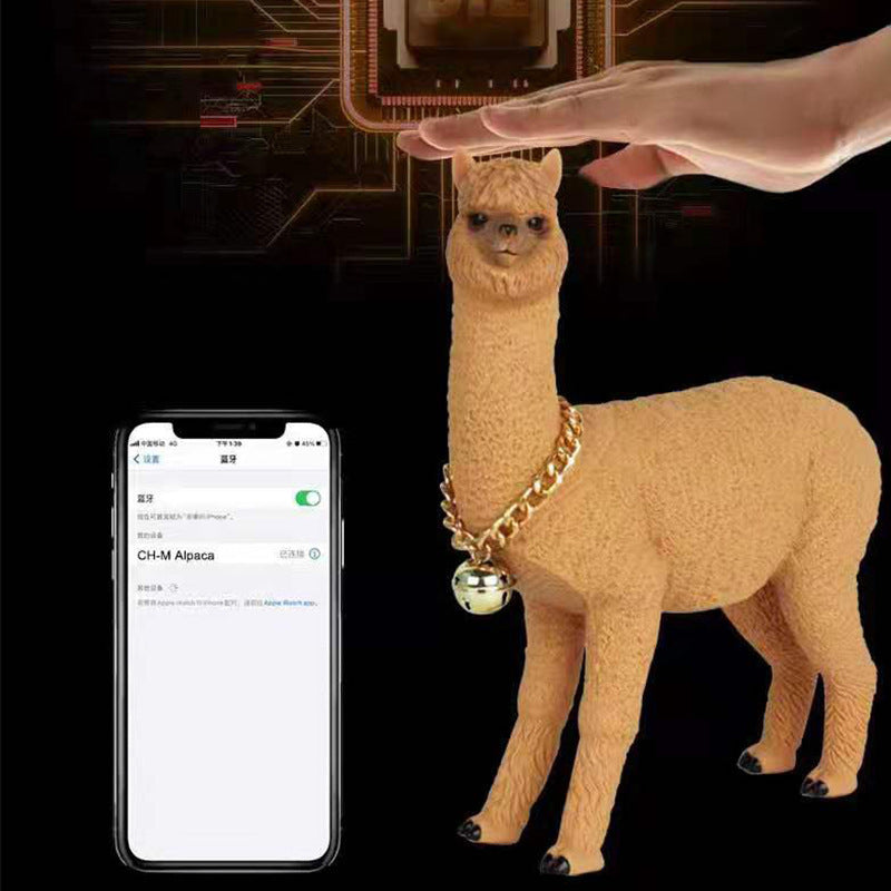 Bärbara Bluetooth-högtalare Tecknad Alpackakort FM-radio Trådlös musik Subwoofer Ljudlåda För PC Dator Ljudcenter