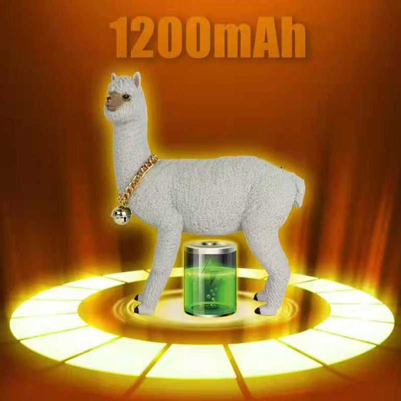 Bärbara Bluetooth-högtalare Tecknad Alpackakort FM-radio Trådlös musik Subwoofer Ljudlåda För PC Dator Ljudcenter