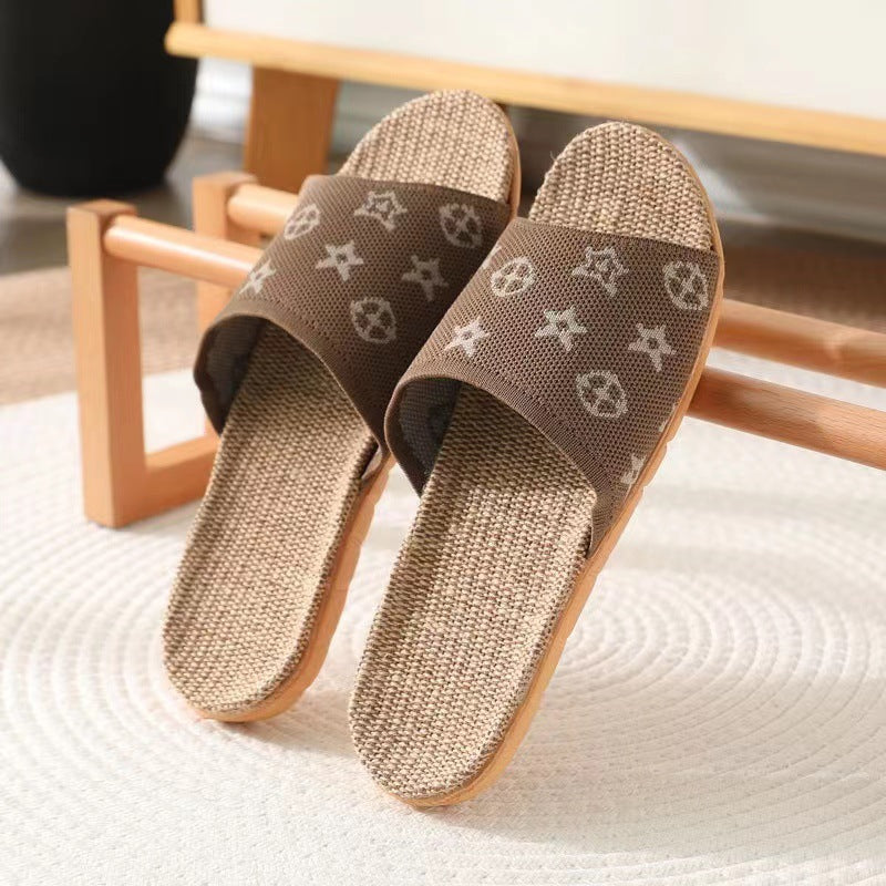 Zapatillas de lino para mujer para verano y uso en interiores en casa
