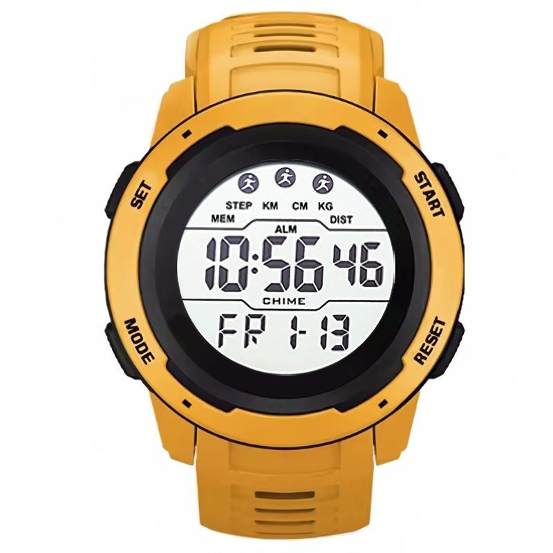 Herrklocka i enkel design med elektronisk urtavla och mjukt silikonarmband.