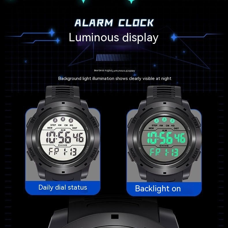 Herrklocka i enkel design med elektronisk urtavla och mjukt silikonarmband.