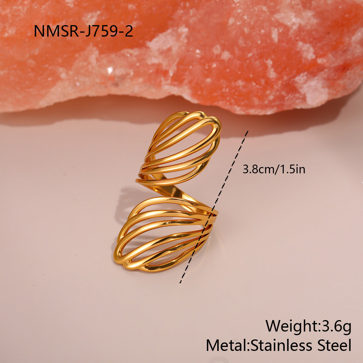 Fashion Geometry Pattern Flower Ocean Ring Open Design Bracelet