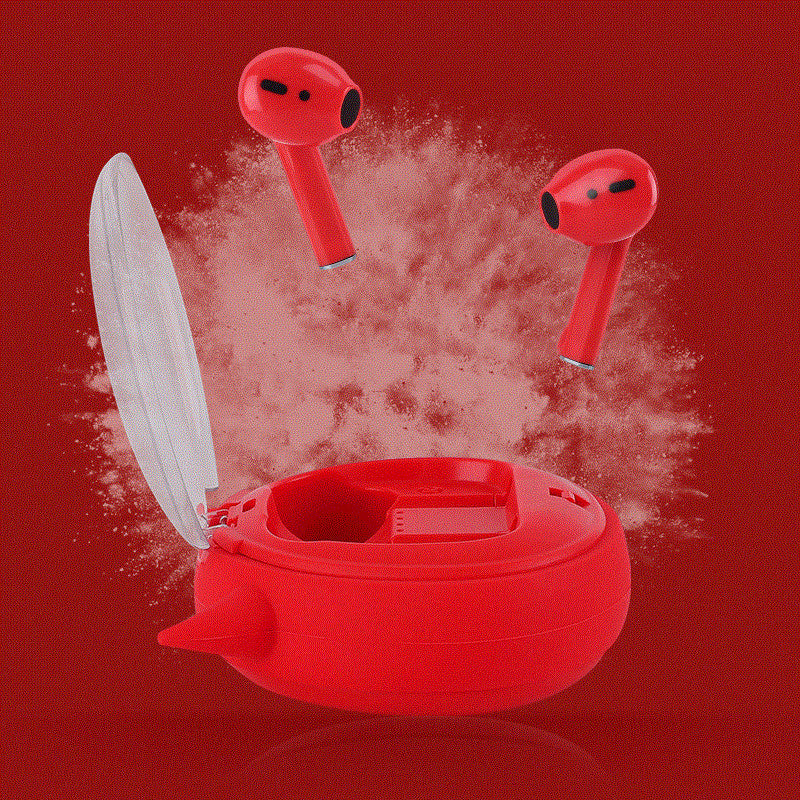 Macaron Red Tws5.0 Trådlöst Bluetooth-headset 