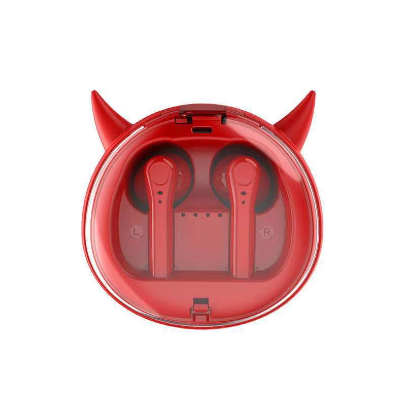Macaron Red Tws5.0 Trådlöst Bluetooth-headset 