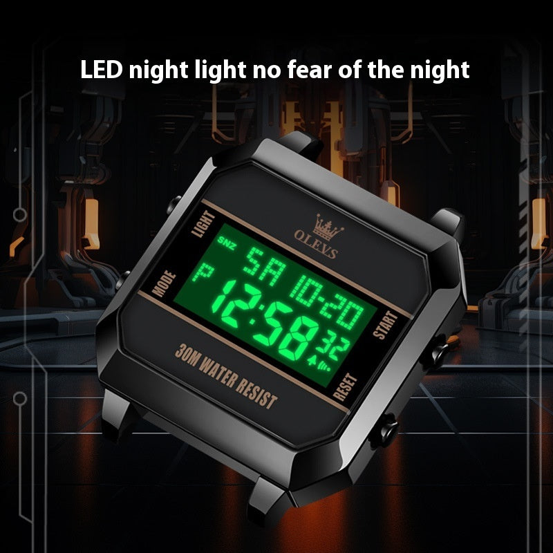 Elektronisk klocka Multifunktionell barnklocka för herrar