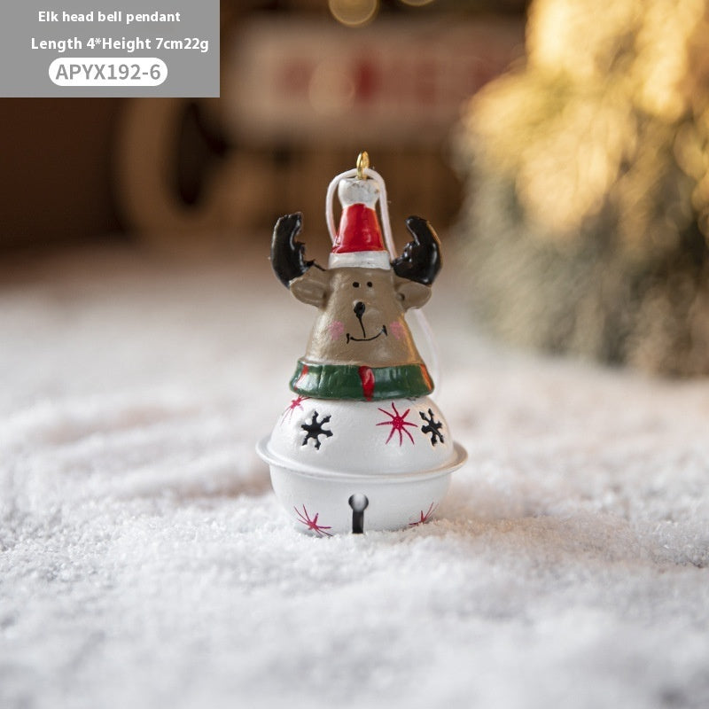 Jul Järnklocka Nordisk Målad Hängsmycke Hartshängen Snögubbe
