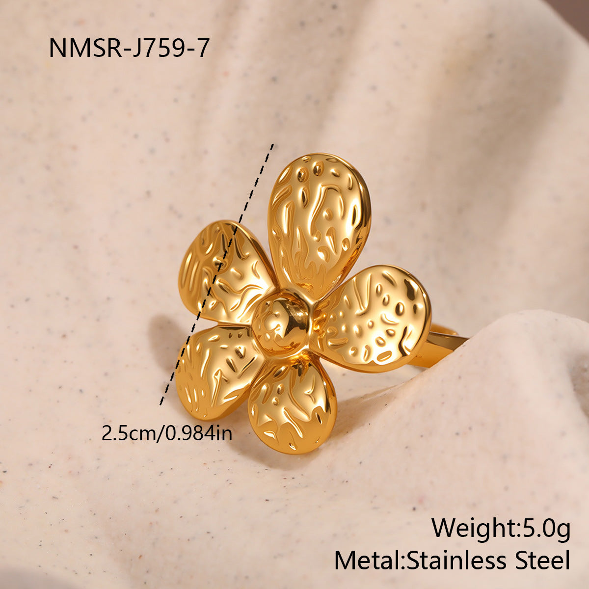 Fashion Geometry Pattern Flower Ocean Ring Open Design Bracelet