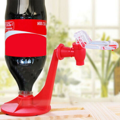 Der magische Wasserhahn: Umgedrehter Getränkespender aus Kunststoff in Form einer Colaflasche – ideal für Haushalt, Sommerpartys und Küche