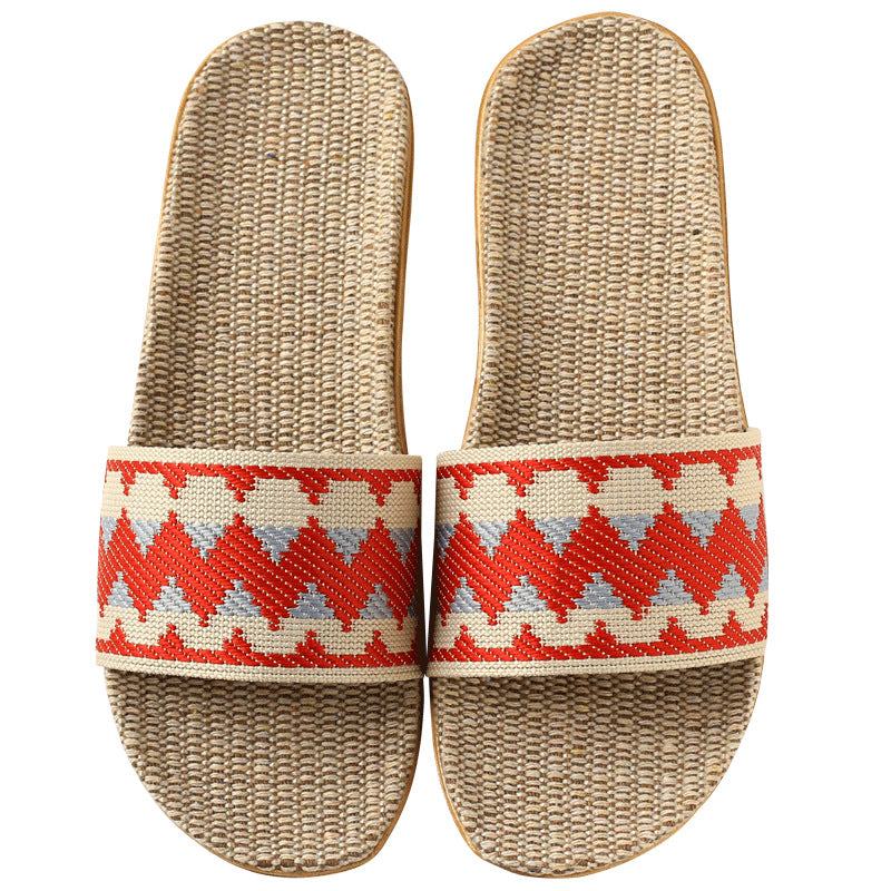 zapatillas de lino antideslizantes para interior