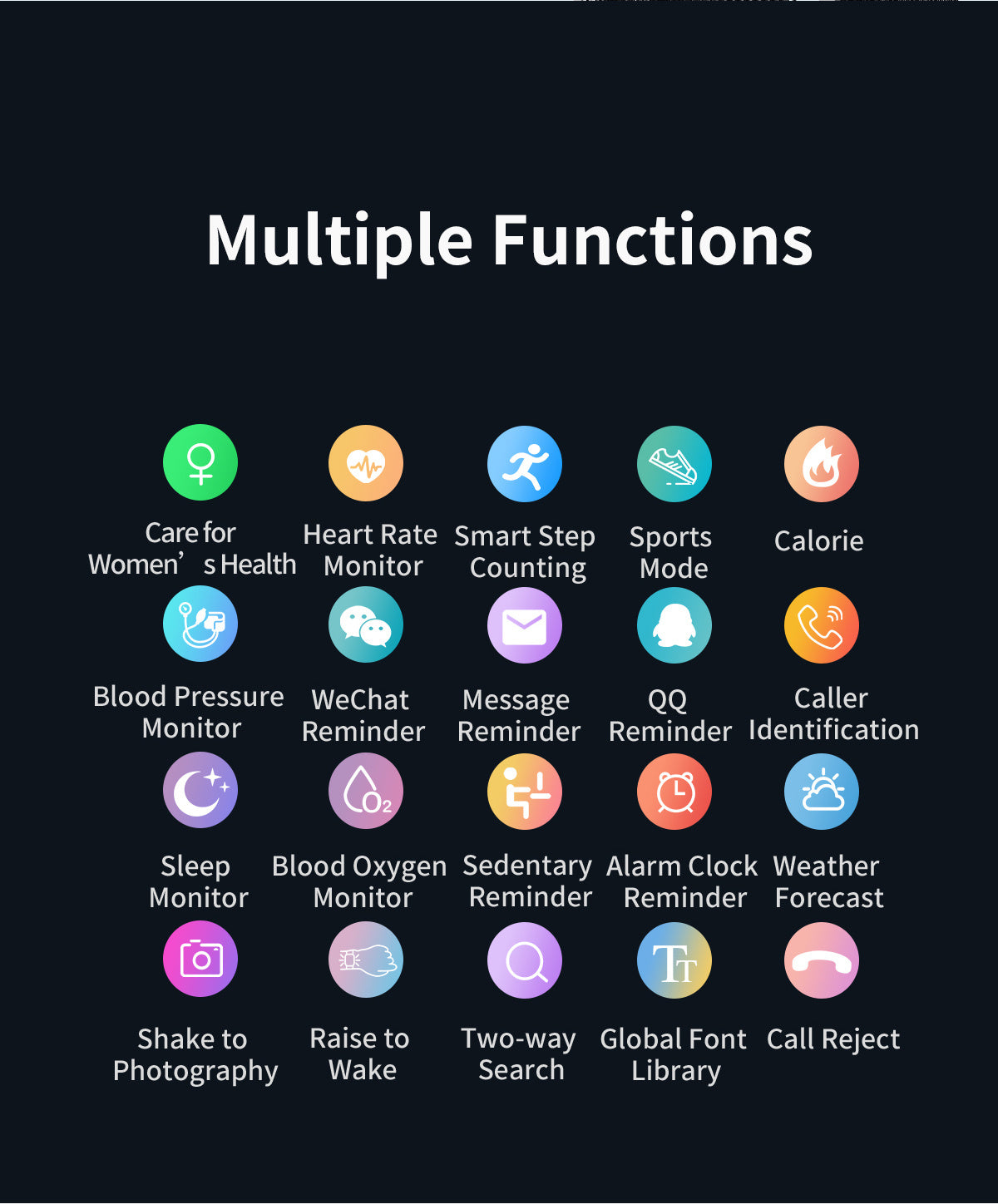 F8 aktivitetsarmbandsklocka med hjärtfrekvensmätning, vattenskydd och stegräkning.