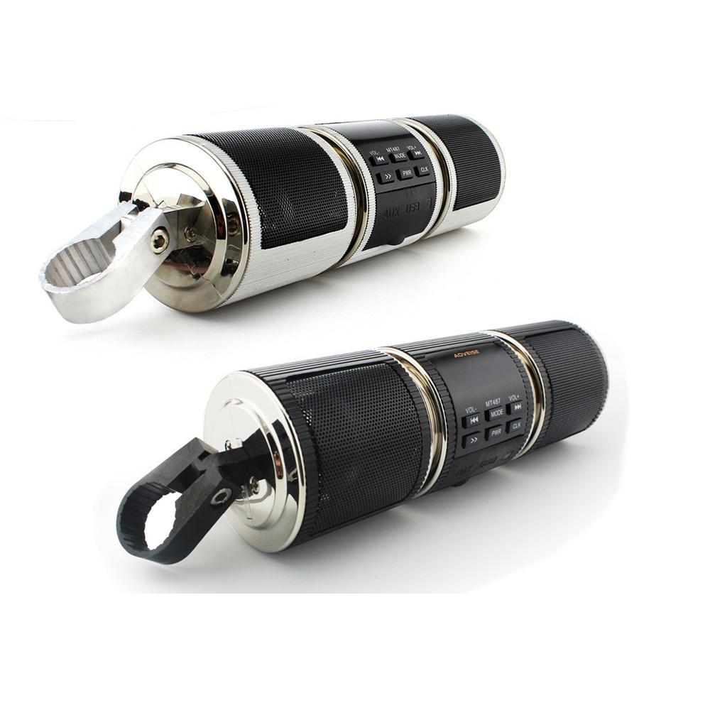 Motorcykel MP3-musikspelare Högtalare Motorcykel Bluetooth Stereohögtalare FM-radio Vattentät Justerbar Fäste Ljudspelare 