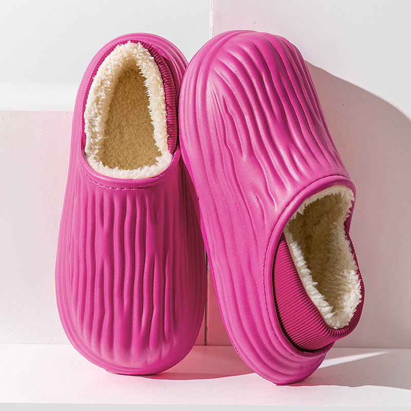 Pantuflas invernales gruesas de moda para mujer, zapatos de interior y exterior, cálidos y afelpados para casa y posparto