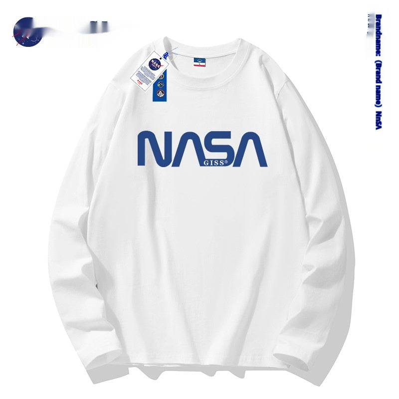 Camiseta interior de algodón nueva de otoño para hombre y mujer, cuello redondo, moderna