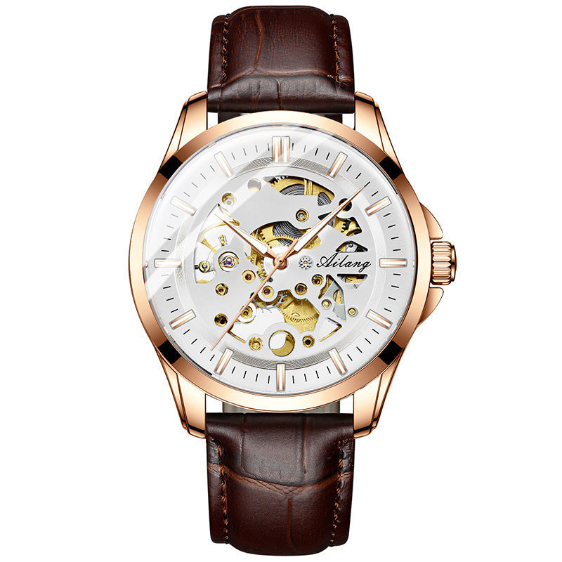 Automatisk mekanisk klocka ihålig klocka vattentät