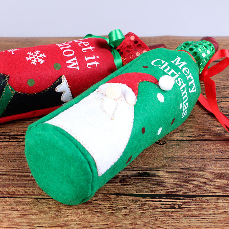 Julig Flaskklädnad – Vinflaskefodral i Tyg