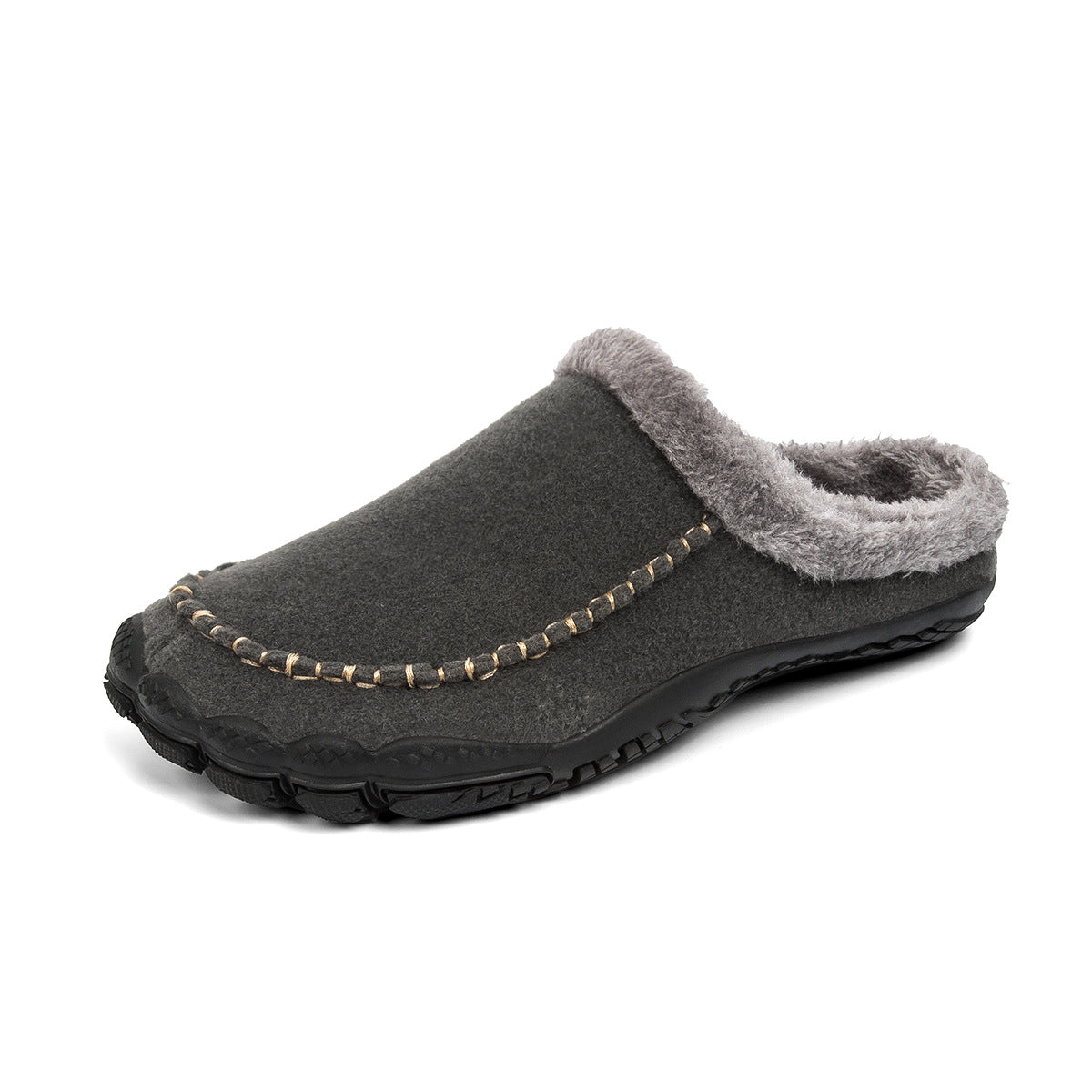 Zapatillas de invierno para hombre, cálidas, ligeras, antideslizantes, acogedoras y mullidas, de casa, anchas, para interior y exterior