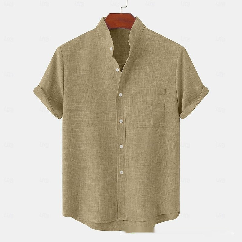 Camisa Holgada Casual de Manga 3D a Rayas para Hombre para la Playa